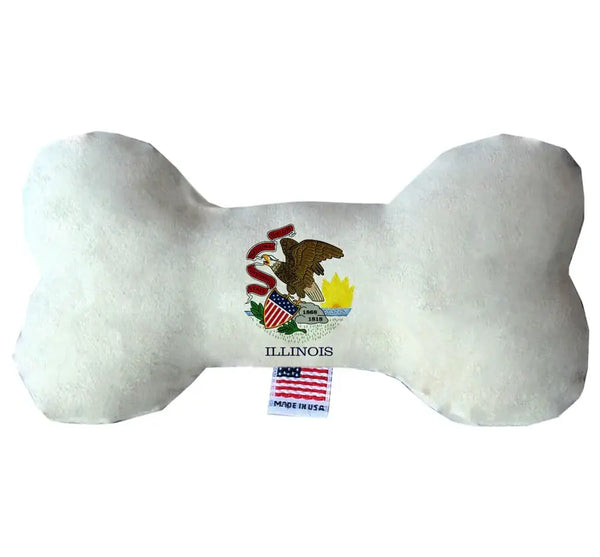 Mirage Pet Products Illinois State Flag Bone Dog Toy