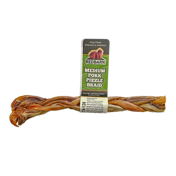 Redbarn Pork Pizzle Braid Chew Dog Treat