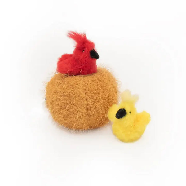 ZipppyPaws ZippyClaws Burrow Birds in Nest Cat Toy