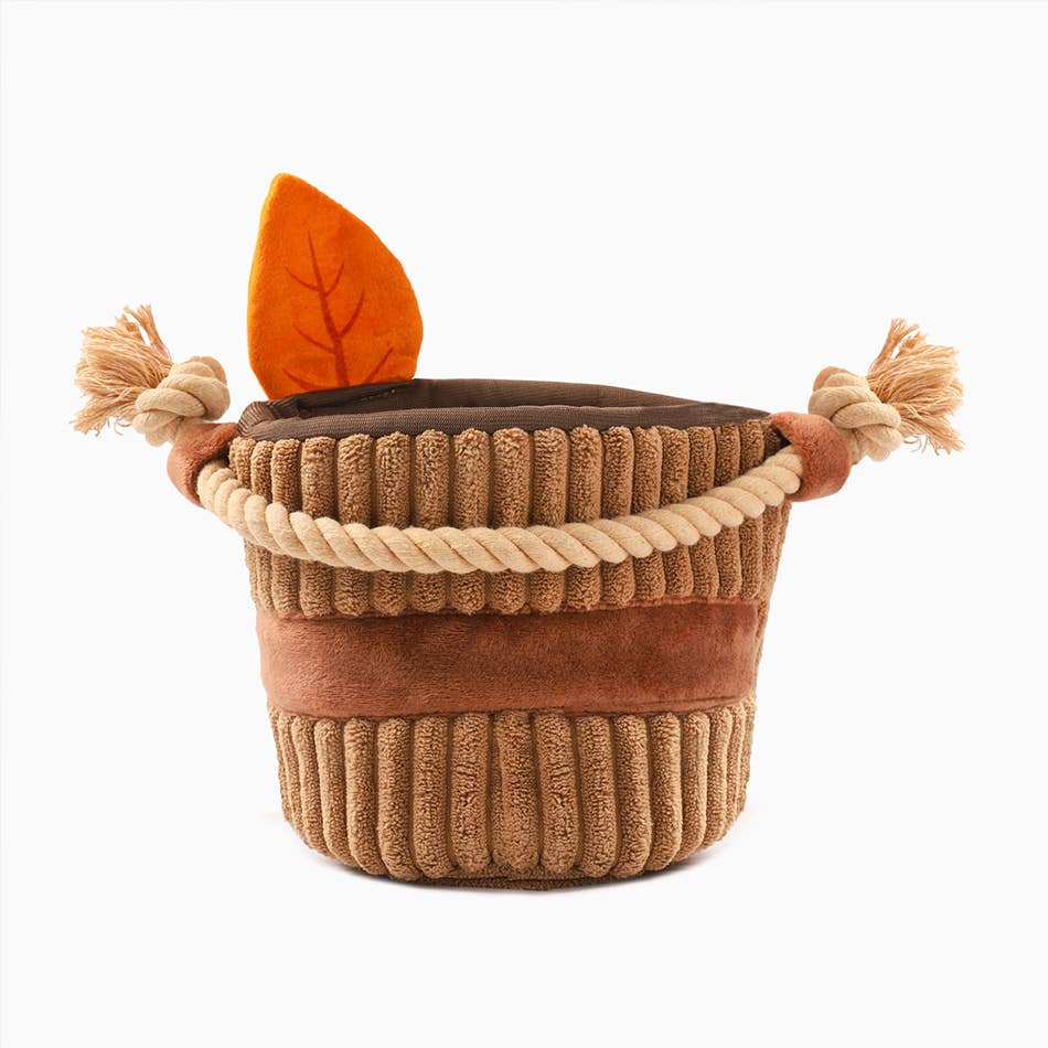 HugSmart Pet Autumn Tailz Apple Basket Interactive Dog Toy