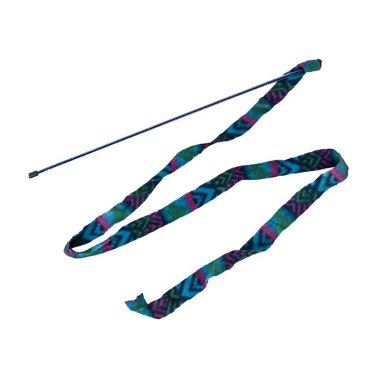 Ethical Pet Spot Fleece Frenzy Wand 60in Assorted Cat Toy