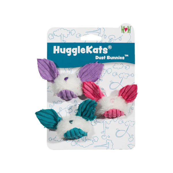 HuggleHound Cat Dust Bunnies 3pk Cat Toy