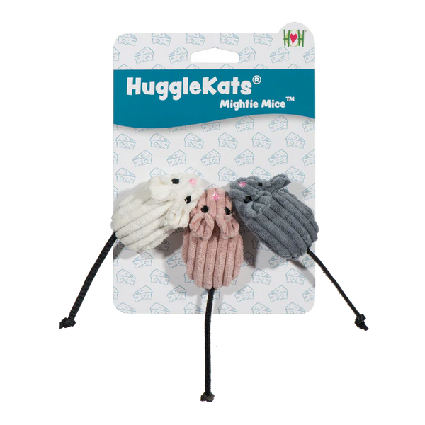 HuggleHound Cat Mightie Mice 3pk Cat Toy