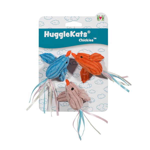 HuggleHound Cat Chickies 3pk Cat Toy