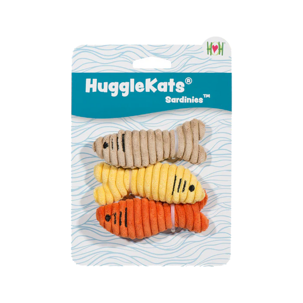 HuggleHound Cat Sardines 3pk Cat Toy