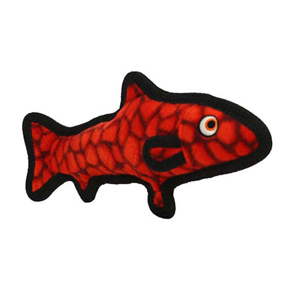 VIP Tuffy's Ocean Creatures Red Trout Squeaky Plush Dog Toy