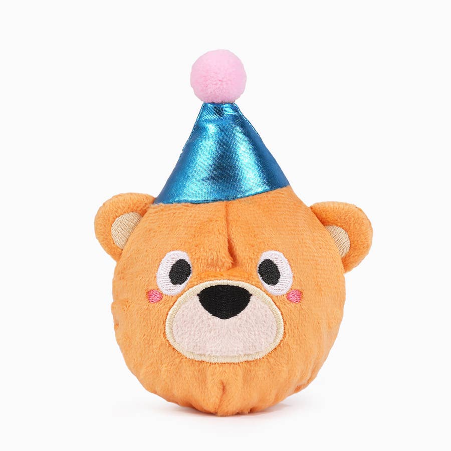 HugSmart Pet Yappy Birthday Teddy Bear Ball Dog Toy