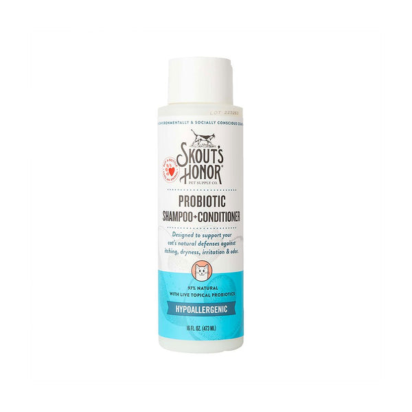 Skout's Honor Cat Probiotic Shampoo + Conditioner Fragrance Free 16oz