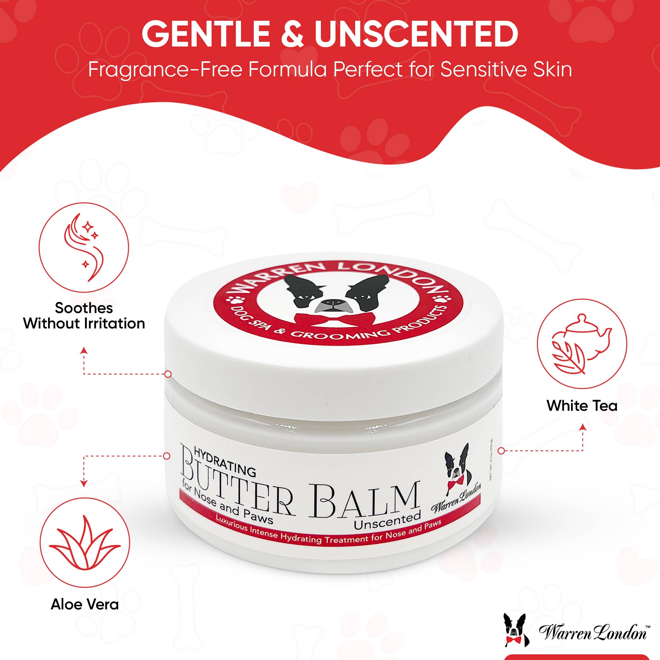 Warren London Dog Products Hydrating Butter Balm for Nose & Paws