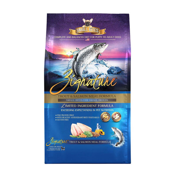 Zignature Small Bites Trout And Salmon Dry Dog Food