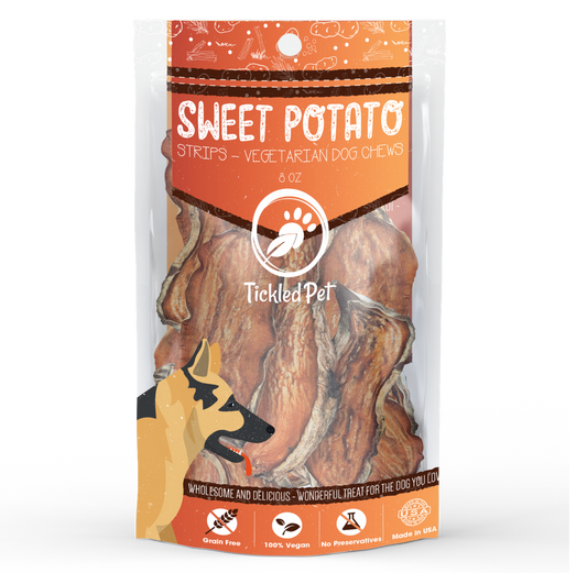 Tickled Pet Sweet Potato Chews 8oz Dog Treats
