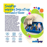 SodaPup Enrichment Tray Waiting Design Blue Slow Feeder for Dogs