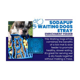 SodaPup Enrichment Tray Waiting Design Blue Slow Feeder for Dogs