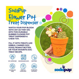 SodaPup Rubber Flower Pot Treat Dispenser & Enrichment Feeder for Dogs