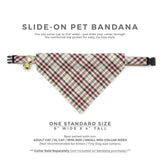 Made By Cleo - "Newberry" - Beige Tan Plaid Bandana for Cat + Small Dogs