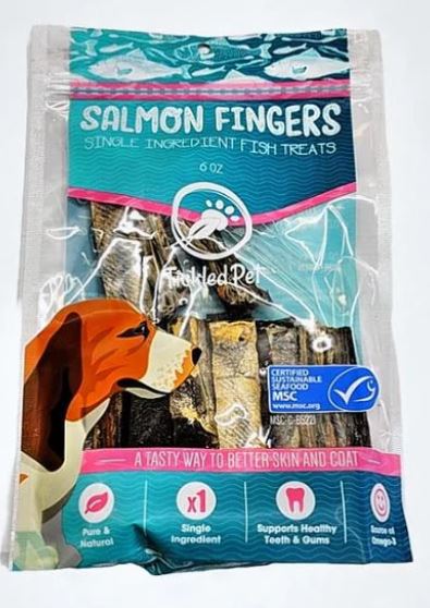 Tickled Pet Salmon Fingers 6oz Dog Treats