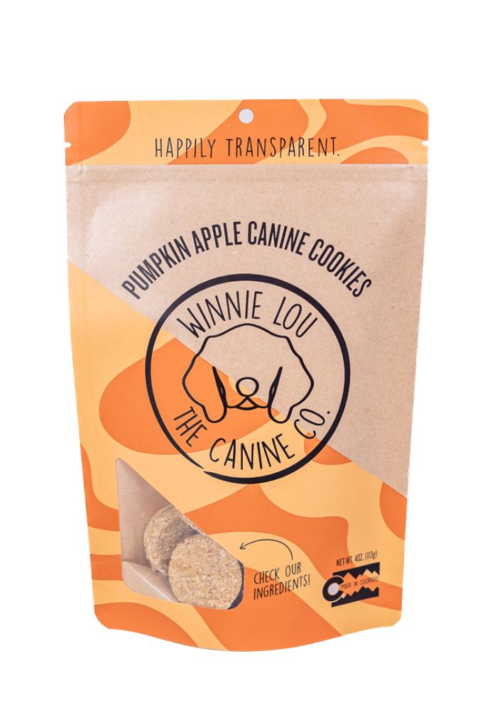 Winnie Lou The Canine Co. Pumpkin Canine Cookies 4oz Dog Treats