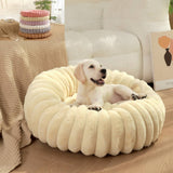 PAWPAW Faux Fur Round Pet Bed