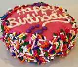 DELCO DOG CO. Colorful Happy Birthday Sprinkle Doggie Cakes Bakery Dog Treat