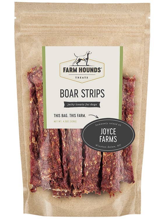 Farm Hounds Boar Jerky Strips 4.5oz Dog Treats