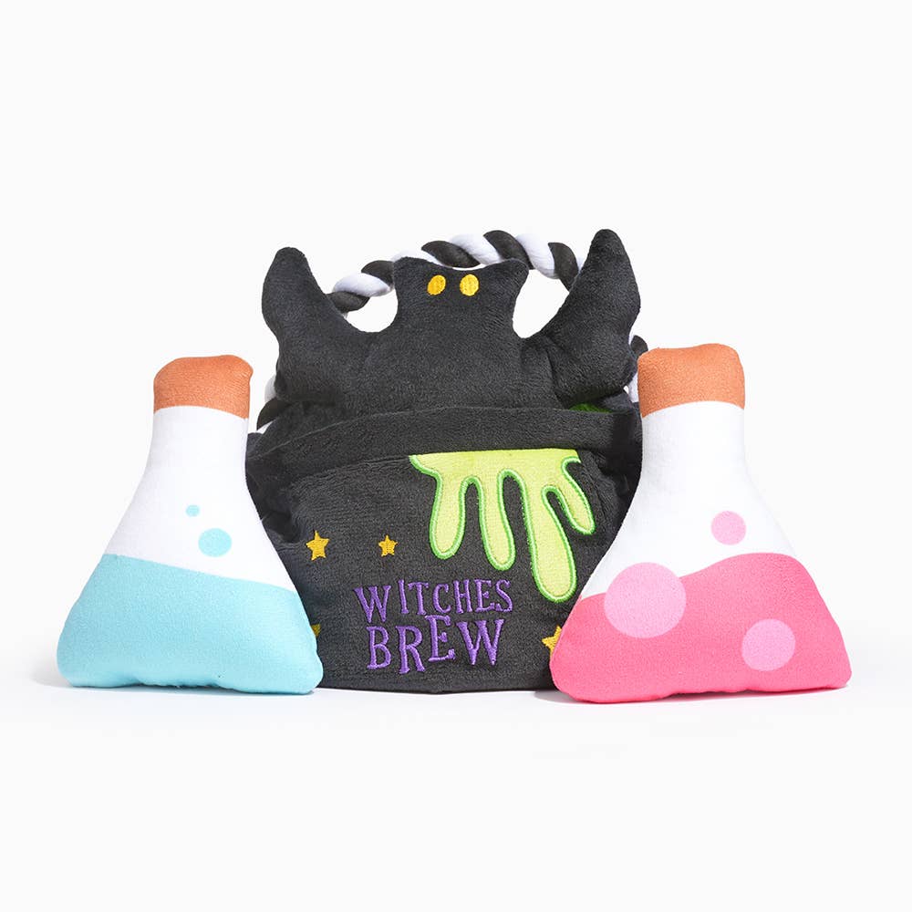 HugSmart Pet Howloween Night Witches Brew Burrow Dog Toy