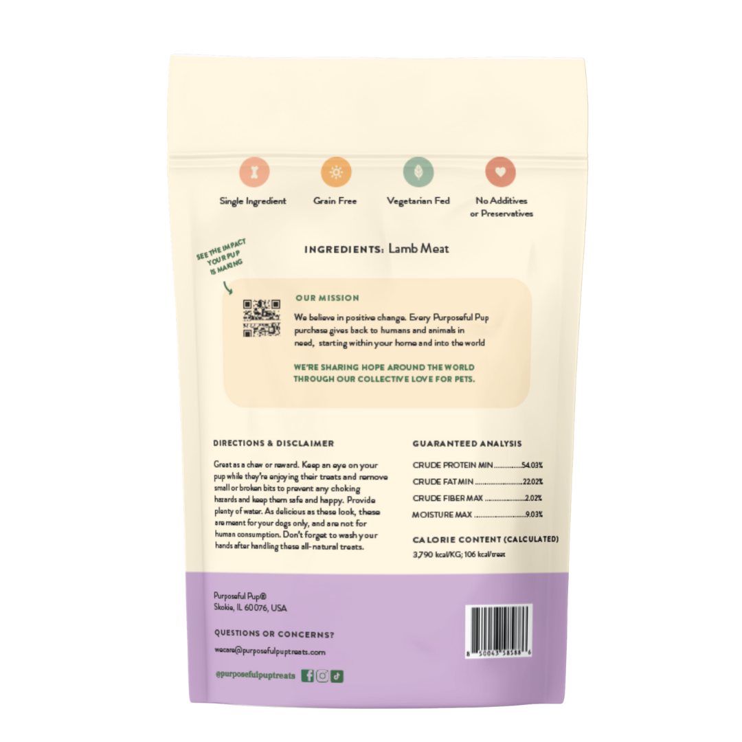 Purposeful Pup Lamb Sausage 10pk Dog Treat
