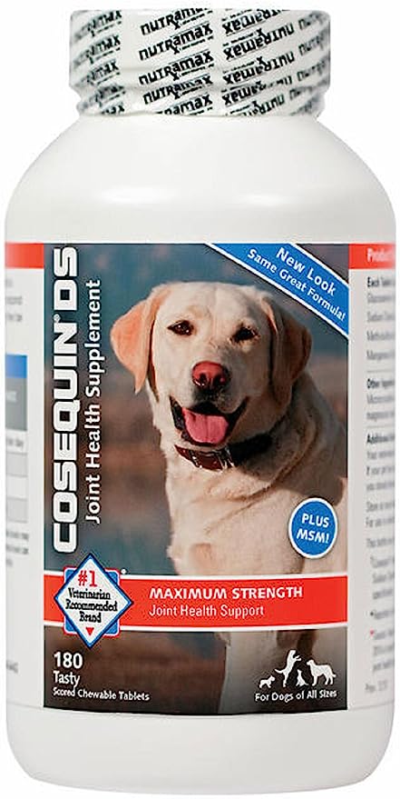 Nutramax Cosequin DS Maximum Strength Plus MSM & Omega-3's Chewable Tablets, Count of 60