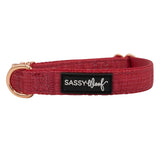 SASSY WOOF Merlot Dog Collar