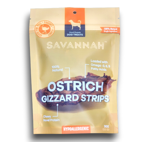 Savannah Pet Food Ostrich Gizzard Single ingredient Novel Protein Dog Treat