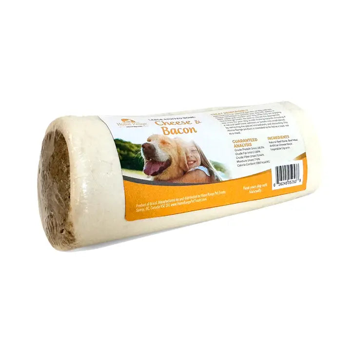 Home Range Pet Treats Stuffed Bone Cheese & Bacon Flavor