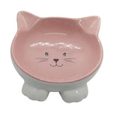 ThoozyPet Cat Face Ceramic Bowl