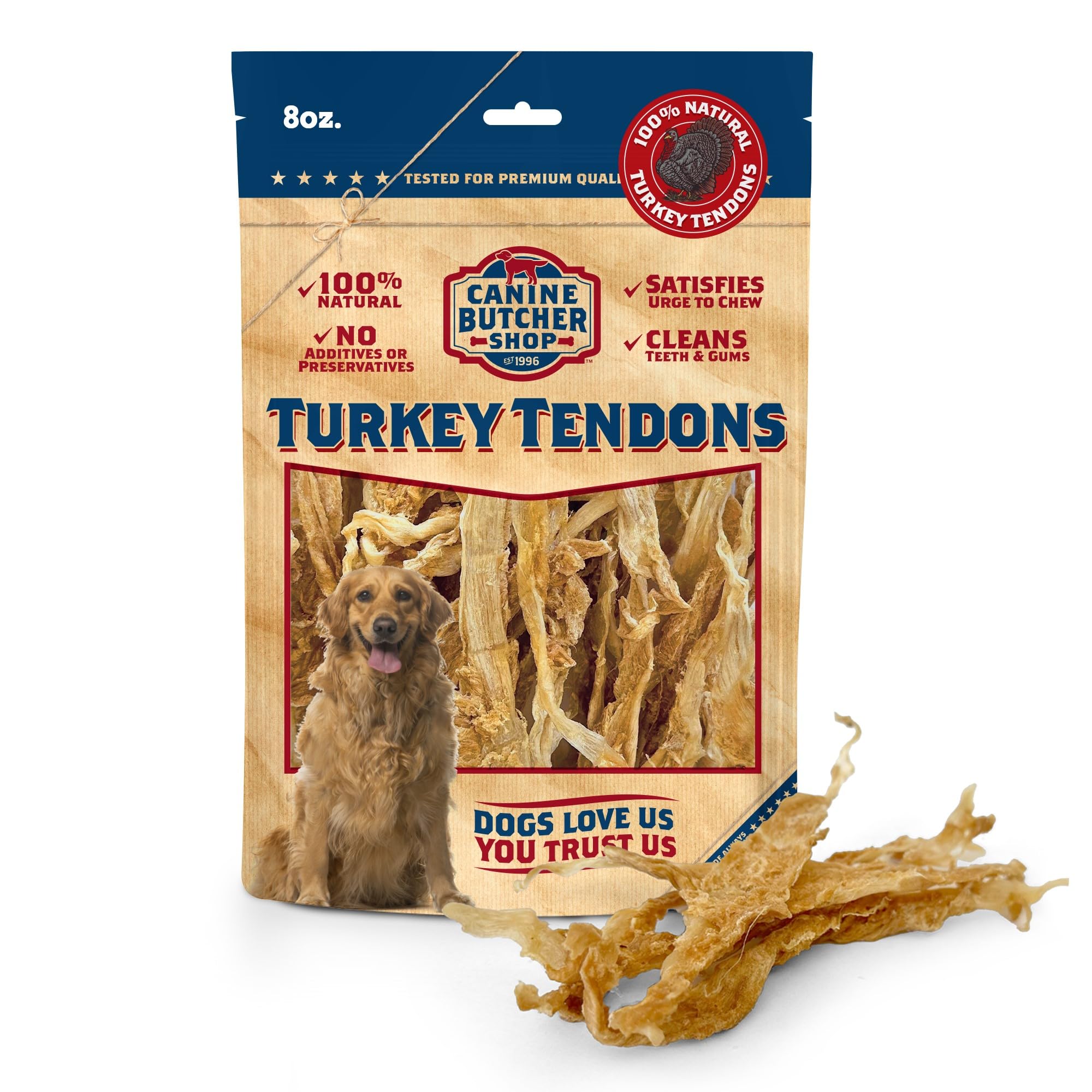 Canine Butcher Shop USA Turkey Tendon Bag