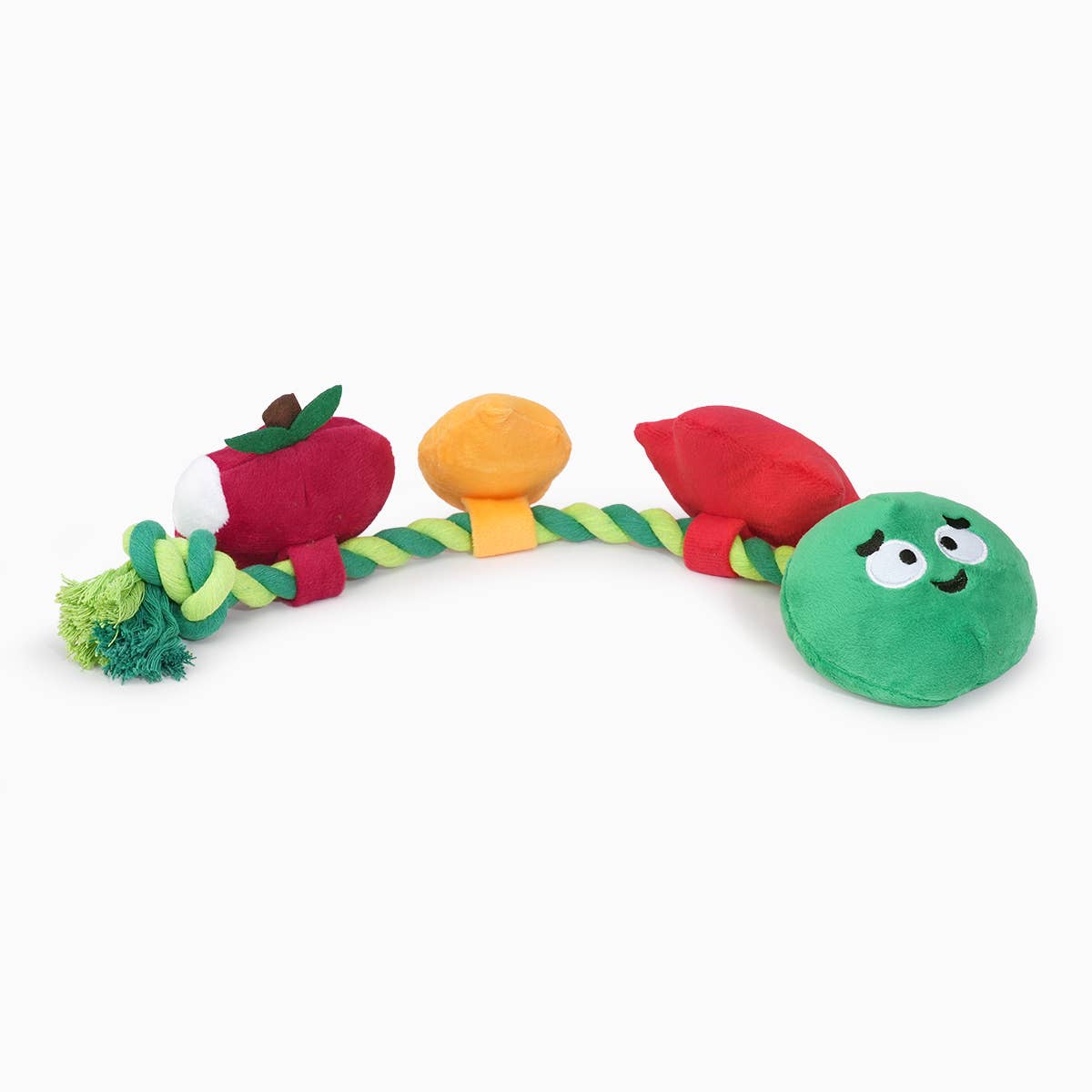HugSmart Pet Autumn TailzApple and Worm Rope Dog Toy