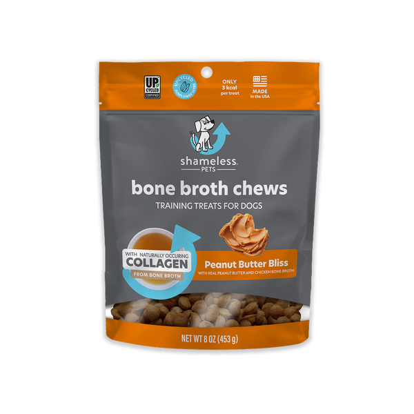 Shameless Pets Peanut Butter Bliss Bone Broth Dog Training Treats