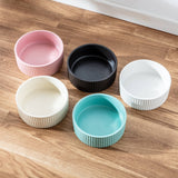 Park Life Designs JARDIN Ribbed Pet Bowl Collection with Modern Matte Exterior