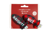 Pearhead Christmas Naughty & Nice 2pk Cat Toys