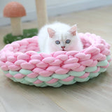 PAWPAW Chunky Handwoven Pet Bed