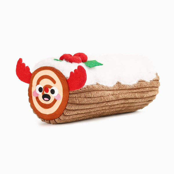 HugSmart Pet Happy Woofmas Yule Log Plush Dog Toy