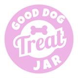 Sparky & Co Good Dog 58oz Cylinder Glass Treat Canister With Metal Screw-Top Lid