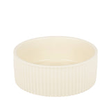 Park Life Designs JARDIN Ribbed Pet Bowl Collection with Modern Matte Exterior