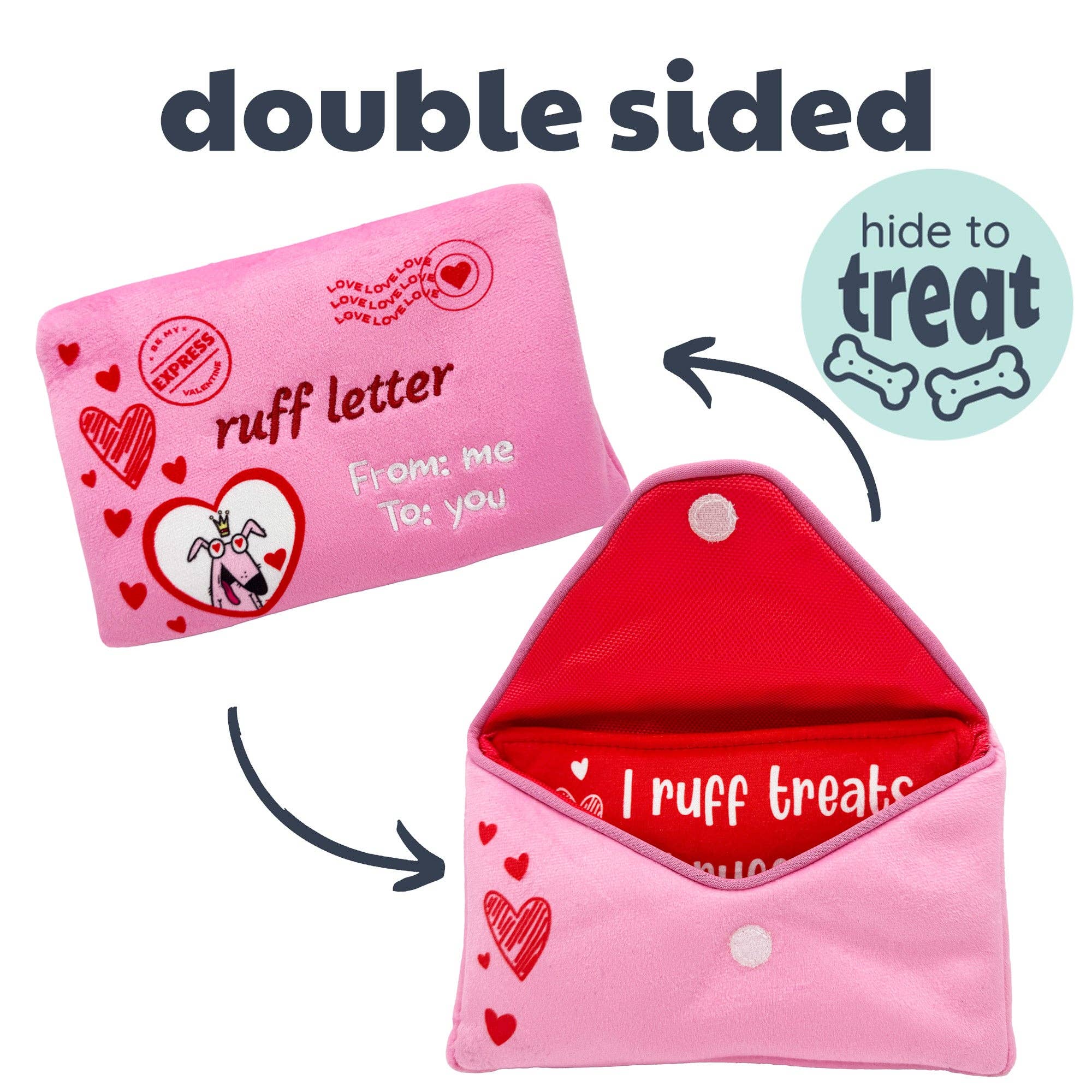 Huxley & Kent Seek 'n Treat Ruff Letter Dog Toy (Double-Sided)