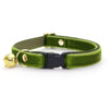 Made By Cleo - "Velvet - Leaf Green" - Luxe Velvet Cat Collar