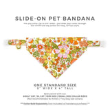 Made By Cleo - "Groovy Garden" - Retro Floral Bandana for Cats + Small Dogs