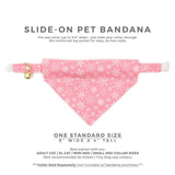 Made By Cleo - "Snowflakes - Sugar Pink" - Pink Bandana for Cats + Dogs