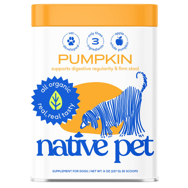 Native Pet Digestive Supplement Organic Pumpkin Fiber Powder
