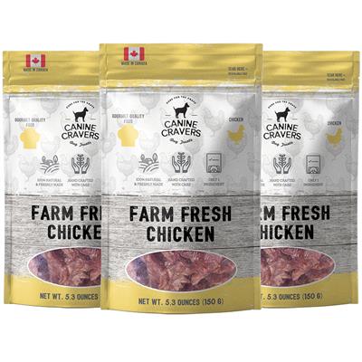 Canine Cravers Farm Fresh Chicken Dog Treats 5.3oz. Bags
