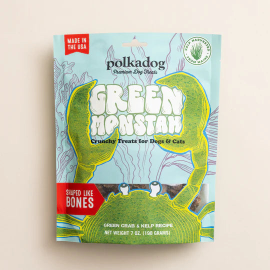 PolkaDog Bakery Green Monstah Treats for Cats & Dogs