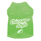 Sparky & Co "Chicago Style" Lime Green Pet T-Shirt