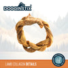 Dogginstix Braided Lamb Collagen Ring Dog Chew