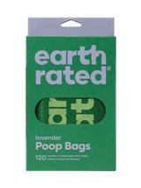 Earth Rated Biodegradable Poop Waste Bags Easy-Tie Handle 120ct